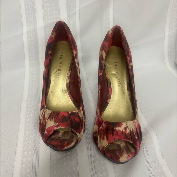 Aldo Floral High Heeled Peep Toe Pumps - Picture 2 of 4